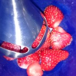 Erdbeeren pürieren