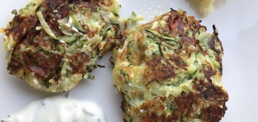 Zucchini Laibchen Low Carb